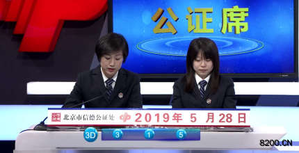 第2019141期福彩3D开奖现场截图图片
