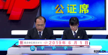 第2019145期福彩3D开奖现场截图图片