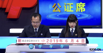 第2019148期福彩3D开奖现场截图图片