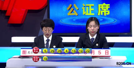 第2019064期七乐彩开奖现场截图图片