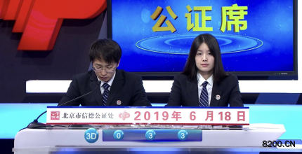 第2019162期福彩3D开奖现场截图图片