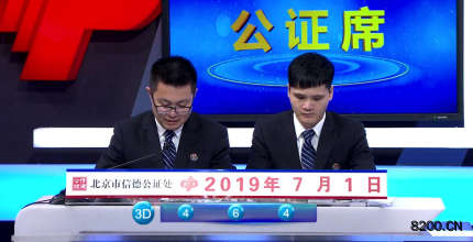 第2019175期福彩3D开奖现场截图图片
