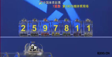 第2019076期七星彩开奖现场截图图片