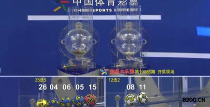 第2019085期大乐透开奖现场截图图片