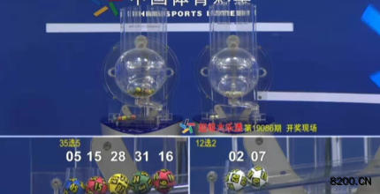 第2019086期大乐透开奖现场截图图片