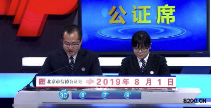 第2019206期福彩3D开奖现场截图图片
