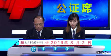 第2019207期福彩3D开奖现场截图图片