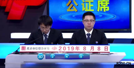 第2019213期福彩3D开奖现场截图图片