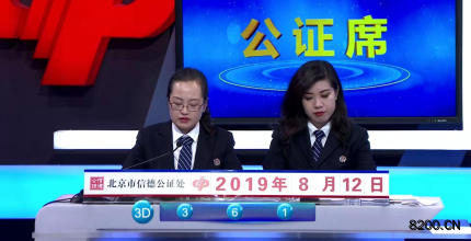 第2019217期福彩3D开奖现场截图图片
