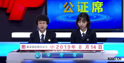 第2019219期福彩3D开奖现场截图图片