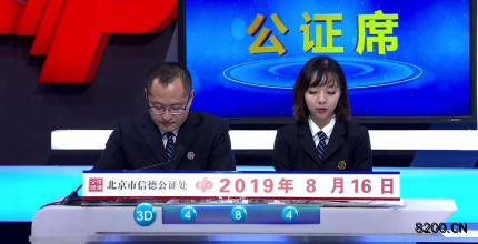 第2019221期福彩3D开奖现场截图图片