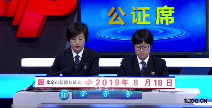 第2019223期福彩3D开奖现场截图图片