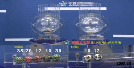 第2019097期大乐透开奖现场截图图片