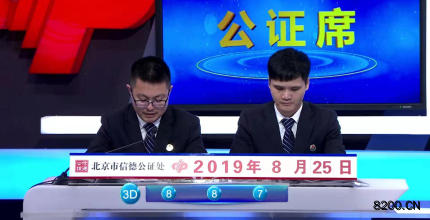 第2019230期福彩3D开奖现场截图图片