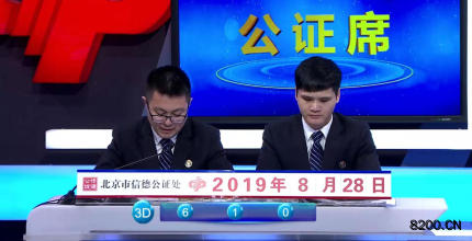 第2019233期福彩3D开奖现场截图图片