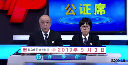 第2019239期福彩3D开奖现场截图图片