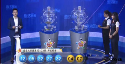 第2019103期大乐透开奖现场截图图片