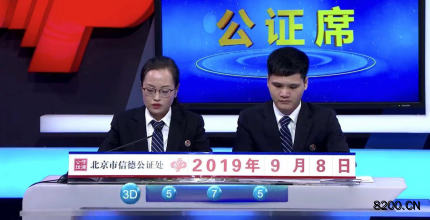 第2019244期福彩3D开奖现场截图图片