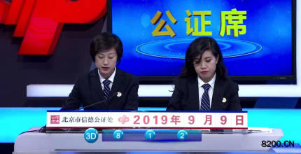 第2019245期福彩3D开奖现场截图图片