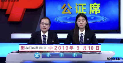 第2019246期福彩3D开奖现场截图图片