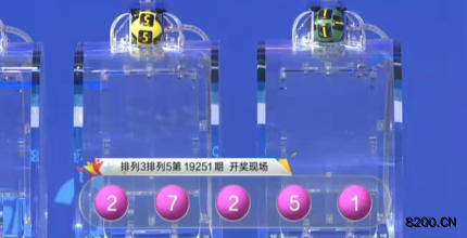 第2019251期排列3开奖现场截图图片