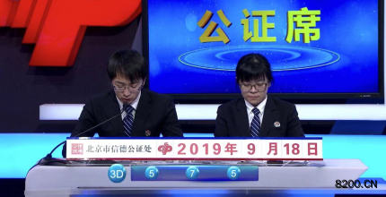 第2019254期福彩3D开奖现场截图图片