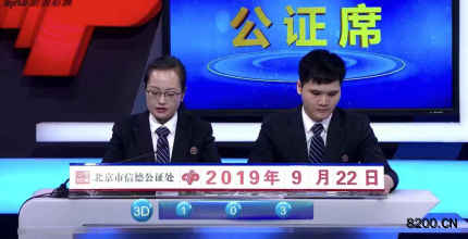 第2019258期福彩3D开奖现场截图图片