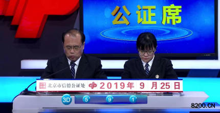 第2019261期福彩3D开奖现场截图图片