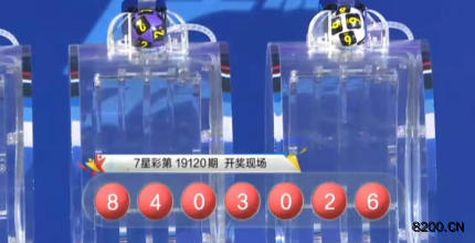 第2019120期七星彩开奖现场截图图片