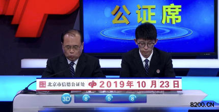 第2019282期福彩3D开奖现场截图图片