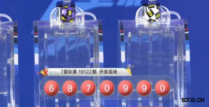 第2019122期七星彩开奖现场截图图片