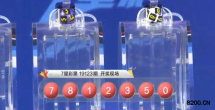 第2019123期七星彩开奖现场截图图片