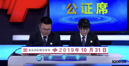 第2019290期福彩3D开奖现场截图图片