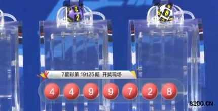 第2019125期七星彩开奖现场截图图片