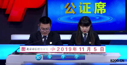 第2019295期福彩3D开奖现场截图图片