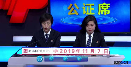 第2019297期福彩3D开奖现场截图图片
