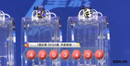 第2019134期七星彩开奖现场截图图片