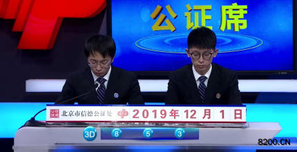第2019321期福彩3D开奖现场截图图片