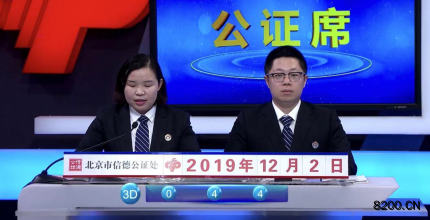 第2019322期福彩3D开奖现场截图图片
