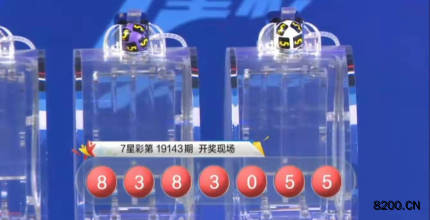 第2019143期七星彩开奖现场截图图片