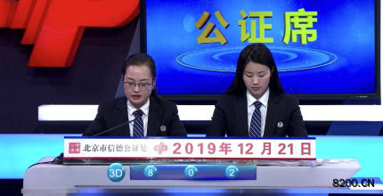 第2019341期福彩3D开奖现场截图图片