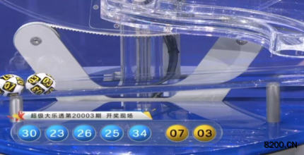 第2020003期大乐透开奖现场截图图片