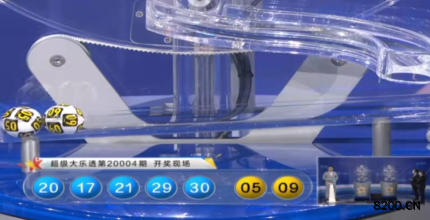 第2020004期大乐透开奖现场截图图片