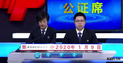 第2020009期福彩3D开奖现场截图图片