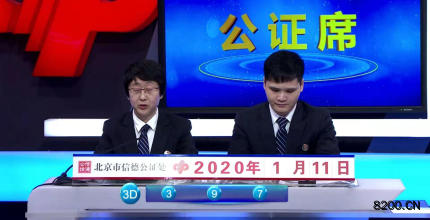 第2020011期福彩3D开奖现场截图图片
