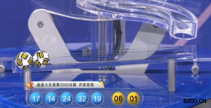 第2020008期大乐透开奖现场截图图片