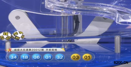 第2020012期大乐透开奖现场截图图片