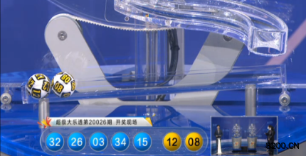 第2020026期大乐透开奖现场截图图片