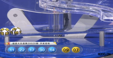 第2020029期大乐透开奖现场截图图片