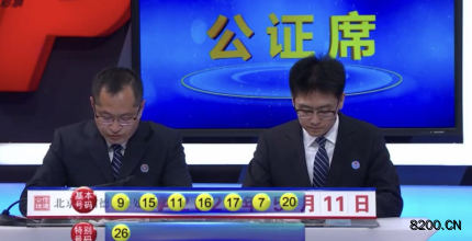 第2020036期七乐彩开奖现场截图图片